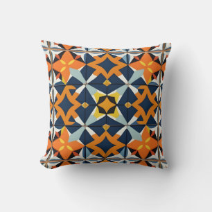 Färgrik geometrisk abstrakt design kudde