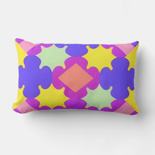 Färgrik geometrisk abstrakt design lumbarkudde