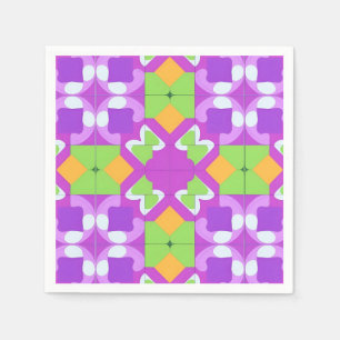 Färgrik geometrisk abstrakt design pappersservett