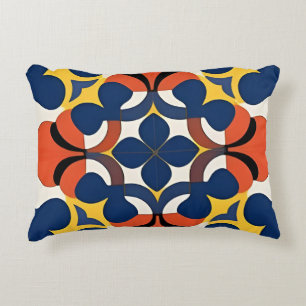 Färgrik geometrisk abstrakt design prydnadskudde
