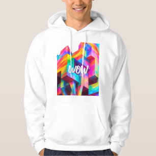 Färgrik geometrisk abstrakt livfull stil hoodie