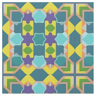Färgrik geometrisk abstrakt mönster tyg