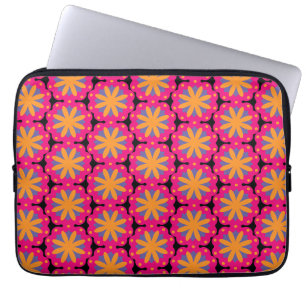 Färgrik geometrisk blommig design laptop fodral