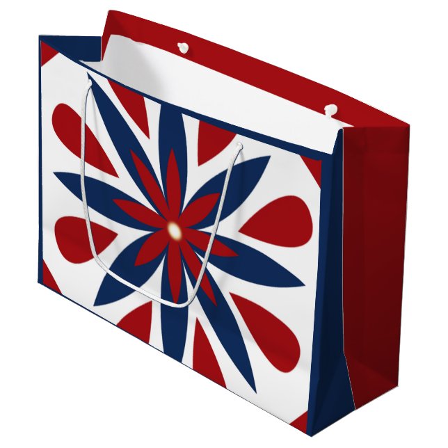 Färgrik geometrisk blommig mönster (Framsidan Vinklad)