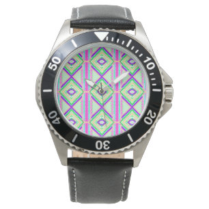 Färgrik geometrisk boho-mönster armbandsur
