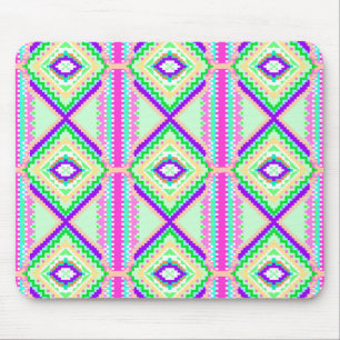 Färgrik geometrisk boho-mönster musmatta