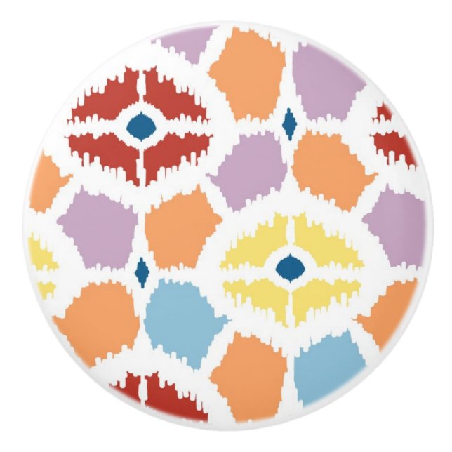 Färgrik geometrisk diamantikat knopp (Framsidan)