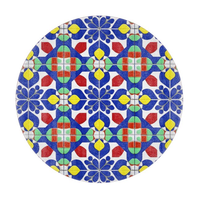Färgrik geometrisk inspirerad blommig mönster (Framsidan)