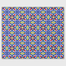 Färgrik geometrisk inspirerad blommig mönster