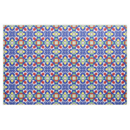 Färgrik geometrisk inspirerad blommig mönster tyg