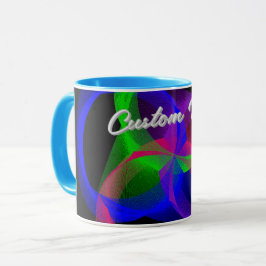 Färgrik Geometrisk Kaffe Mugg Med Cirkulär Design