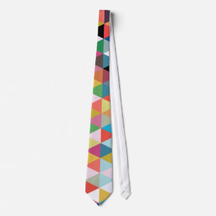 Färgrik geometrisk Kaleidoscope mönstrad Tie Slips
