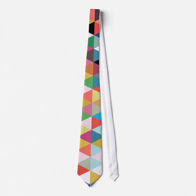 Färgrik geometrisk Kaleidoscope mönstrad Tie Slips (Framsida)
