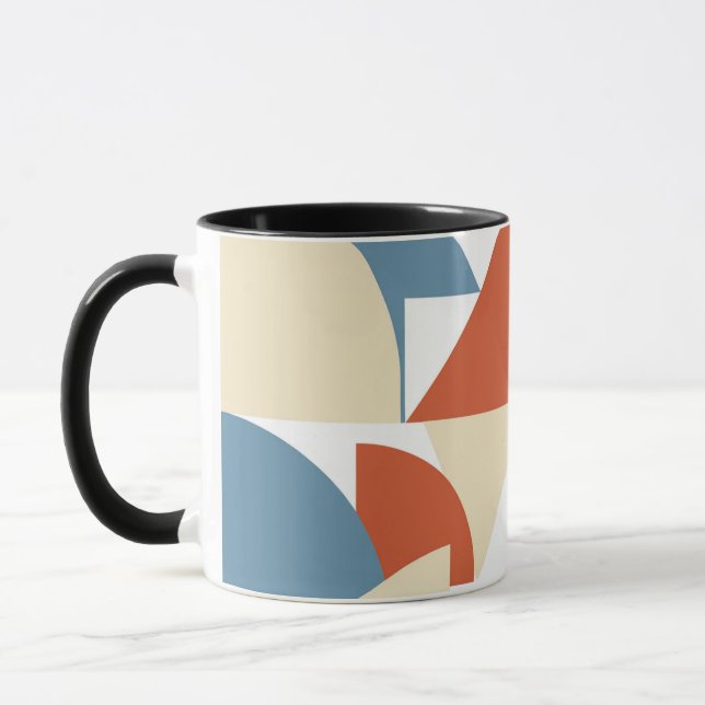 Färgrik geometrisk konst mugg (Vänster)