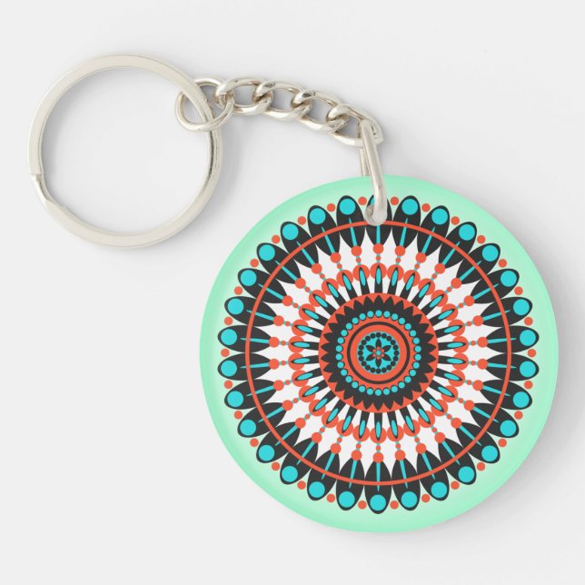 Färgrik geometrisk mandala-konst-46456 (Framsidan)