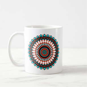 Färgrik geometrisk mandala-konst-46456 kaffemugg