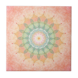 Färgrik geometrisk mandala-platta - Original digit Kakelplatta