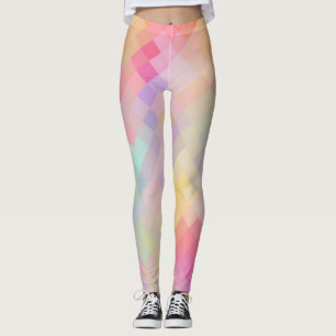 Färgrik geometrisk modern diamantmönster #13 leggings