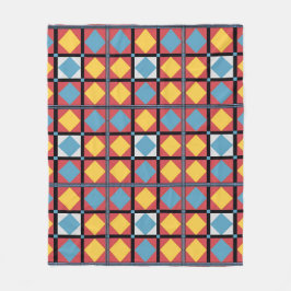 Färgrik geometrisk mönster med abstrakta former fleecefilt