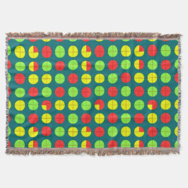 Färgrik geometrisk mönster med grönt, rött filt