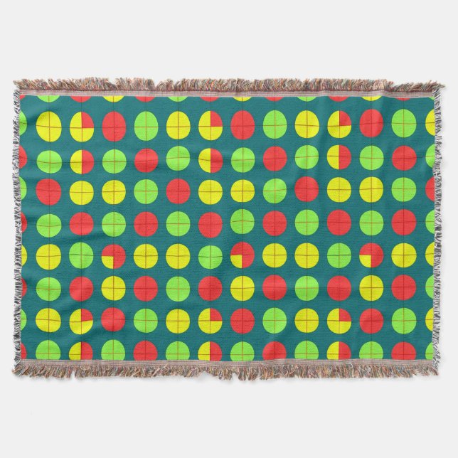 Färgrik geometrisk mönster med grönt, rött filt (Framsidan)