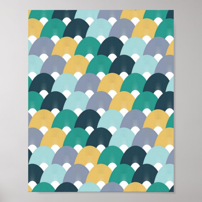 Färgrik geometrisk mönster  poster (Framsidan)