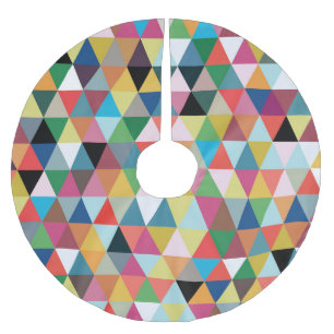 Färgrik geometrisk mönstrad julgrankjol