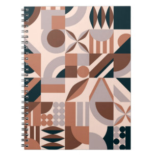Färgrik geometrisk mosaik, abstrakt bakgrund. anteckningsbok