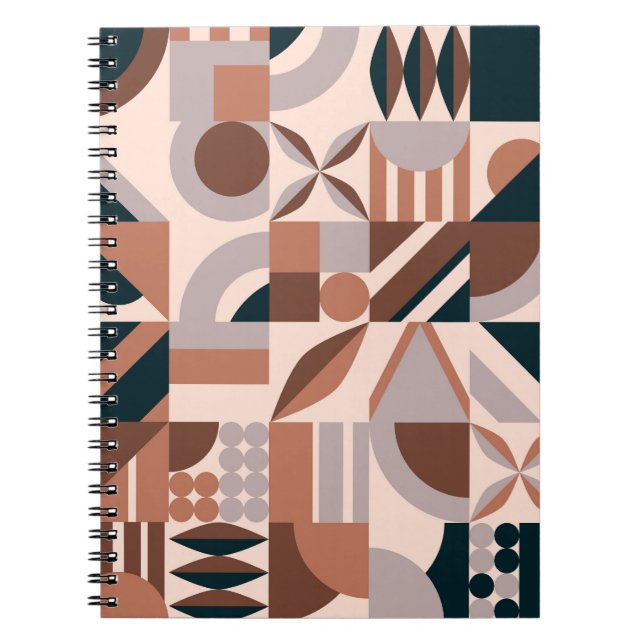 Färgrik geometrisk mosaik, abstrakt bakgrund. anteckningsbok (Framsidan)