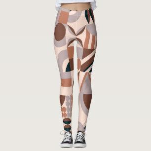 Färgrik geometrisk mosaik, abstrakt bakgrund. leggings
