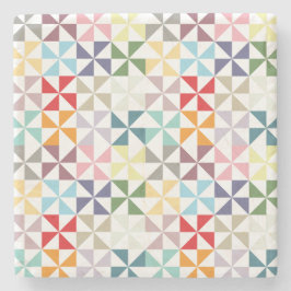 Färgrik geometrisk Pinwheel Underlägg Sten