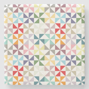 Färgrik geometrisk Pinwheel Underlägg Sten