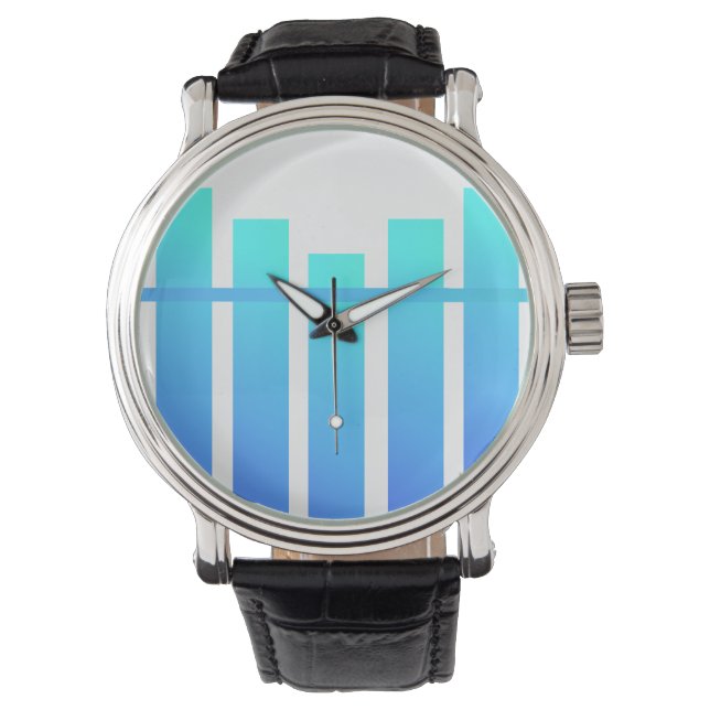 Färgrik geometrisk spektrumdesign armbandsur (Framsida)
