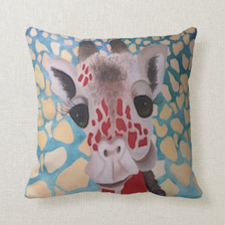 Färgrik giraffdesign kudde