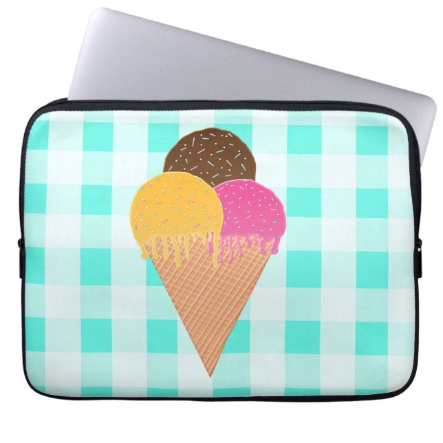 Färgrik Glassillustration Laptop Sleeve (Framsidan)
