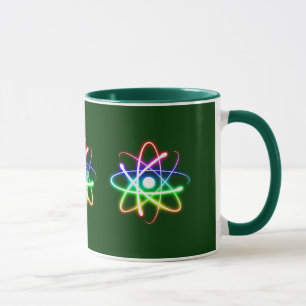 Färgrik glödande Atom - mugg