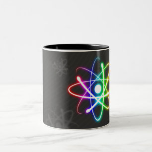 Färgrik glödande Atom - mugg