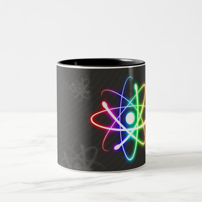 Färgrik glödande Atom - mugg (Center)