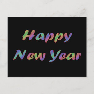 Färgrik gott nytt år helg vykort