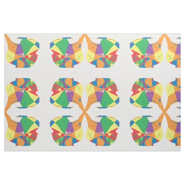Färgrik Grand danois Tyg (Fat Quarter)