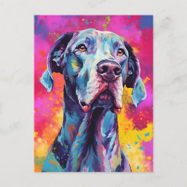 Färgrik Grand Danois Vykort