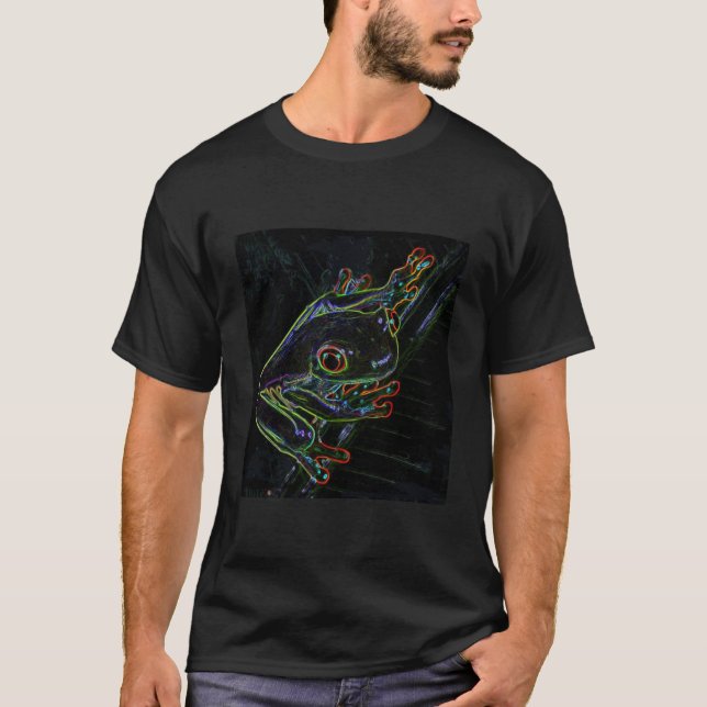Färgrik grodaT-tröja T Shirt (Framsida)