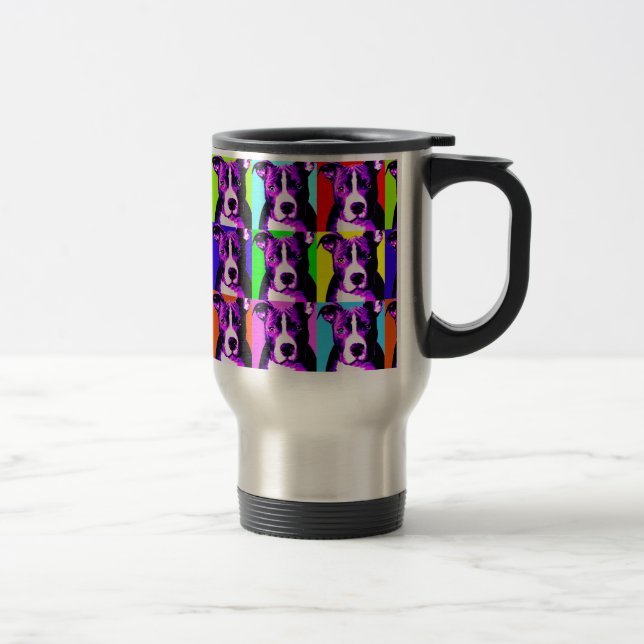 Färgrik groptjurtravel mug - underbar gåva resemugg (Höger)