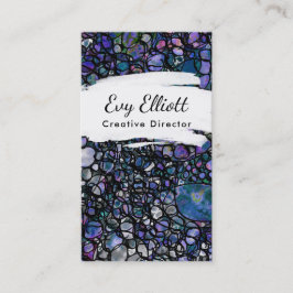 Färgrik Grungy abstrakt konst med cirklar Visitkort