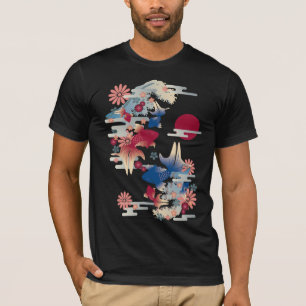 Färgrik guldfisk tee