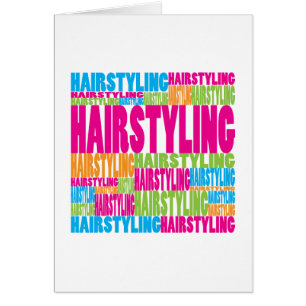 Färgrik Hairstyling Hälsningskort