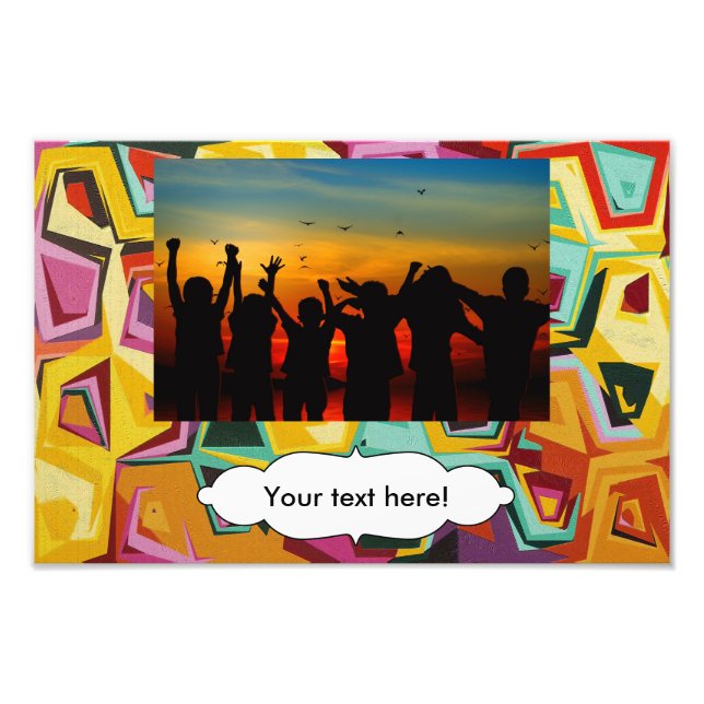 Färgrik hålstruktur fototryck (Framsidan)