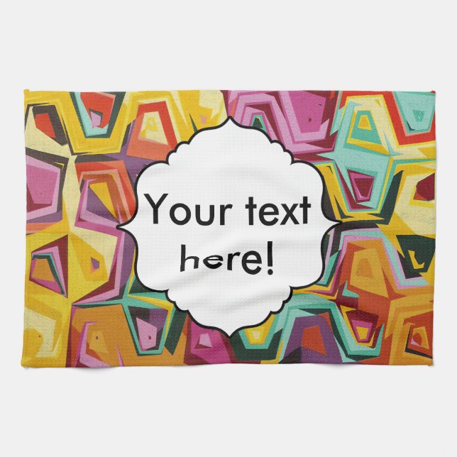 Färgrik hålstruktur kökshandduk (Horisontell)