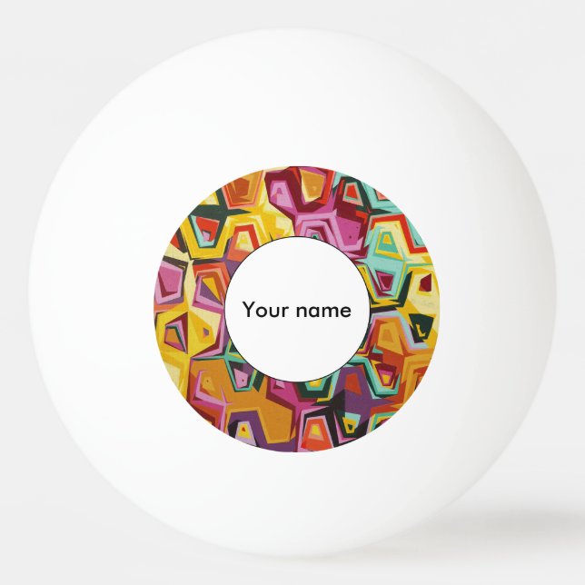 Färgrik hålstruktur pingisboll (Framsidan)