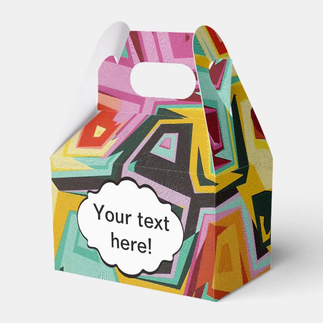 Färgrik hålstruktur presentaskar (Framsidan Sidan)